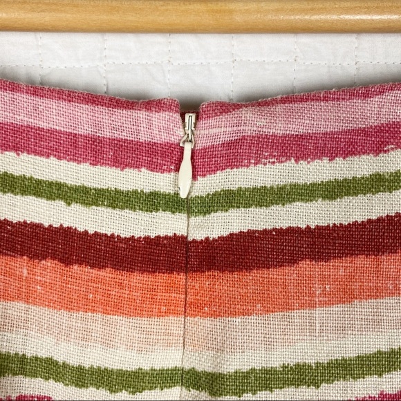 TALBOTS Linen Striped Pencil Skirt 10 Lightweight - Picture 3 of 6